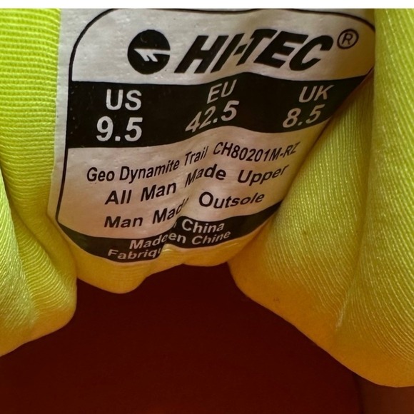 Hi-Tec Geo Dynamite Trail Low Mens 9.5 Fiesta Multi Color Sneakers CH80201M-RZ main image 4